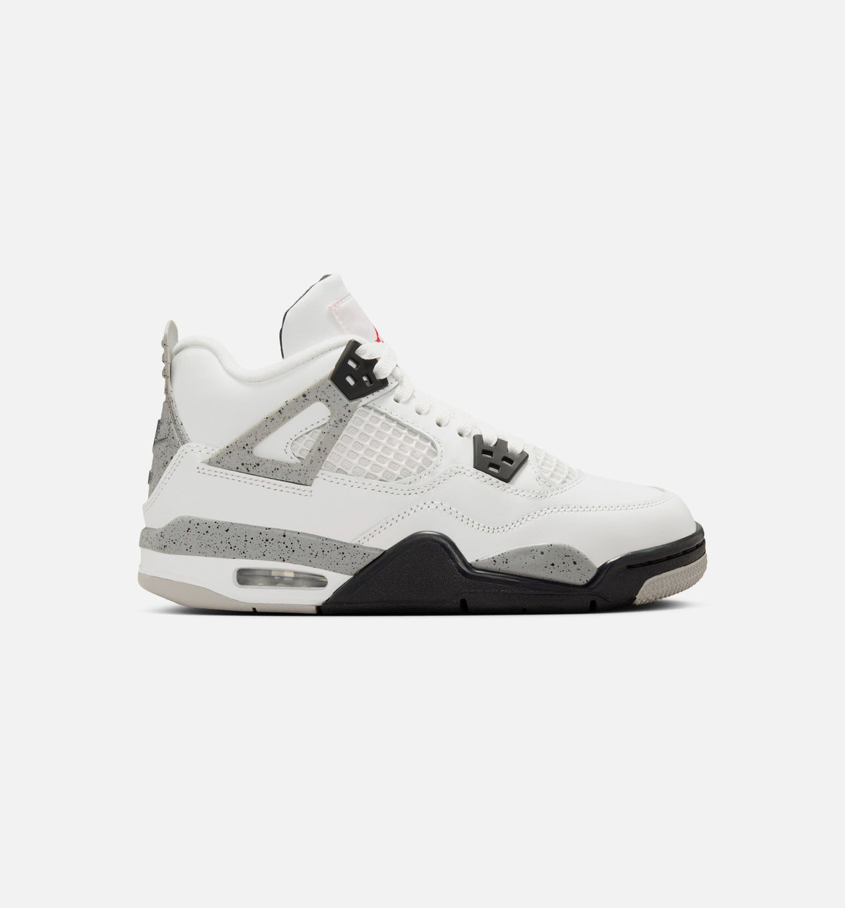 Air Jordan 4 Retro White Cement Grade School – Summit White/Fire Red/Cement Grey/Black