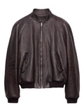 Prada leather bomber jacket