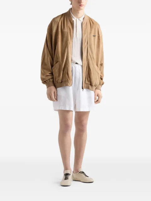 Prada suede bomber jacket