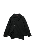 Black Comme Des Garçons asymmetric press-stud jacket