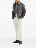Brunello Cucinelli bonded cashmere beaver cloth and nappa leather bomber jacket