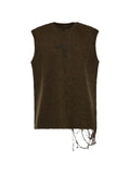 MM6 Maison Margiela distressed V-neck sweater
