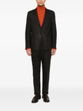 Eleventy herringbone-knit single-breasted jacket