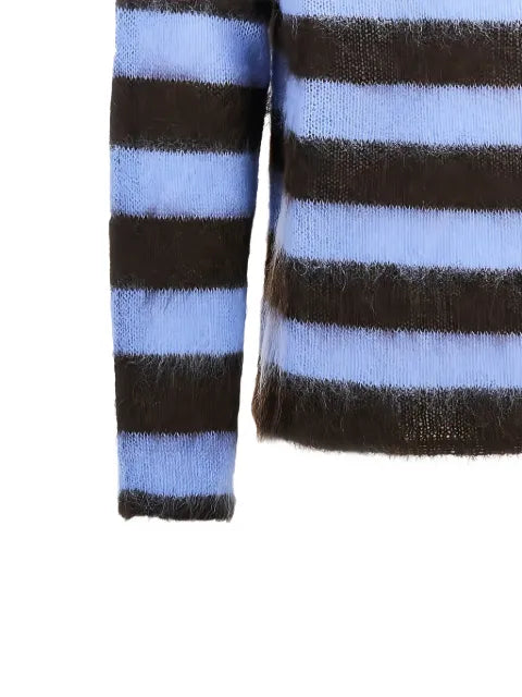 Emporio Armani striped mohair-blend sweater