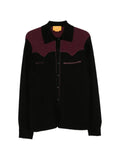 Guest In Residence western-style panelled cardigan