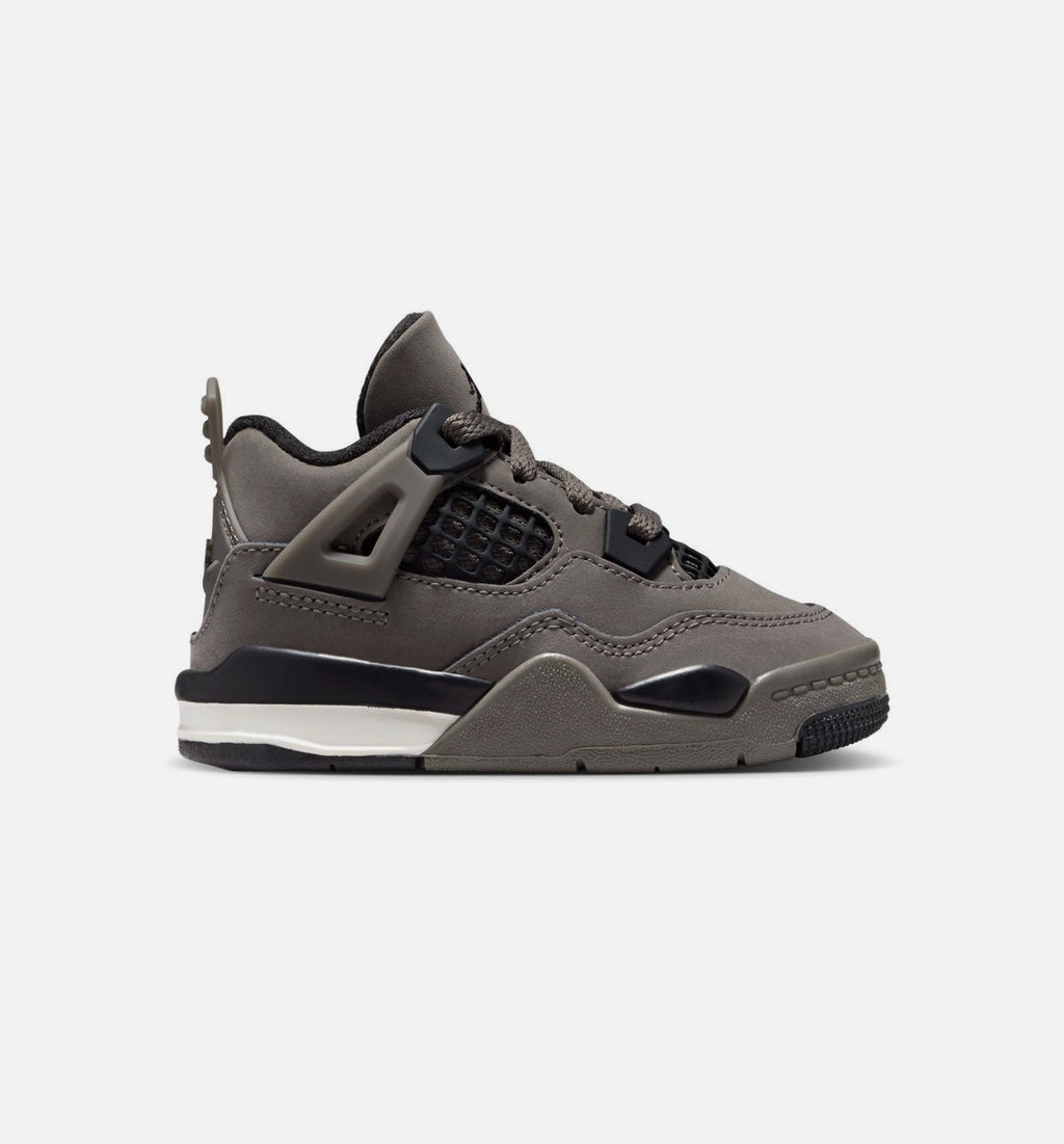 Air Jordan 4 Retro Cave Stone and Black Baby & Toddler Sneakers - Cave Stone / Black / Moon Particle