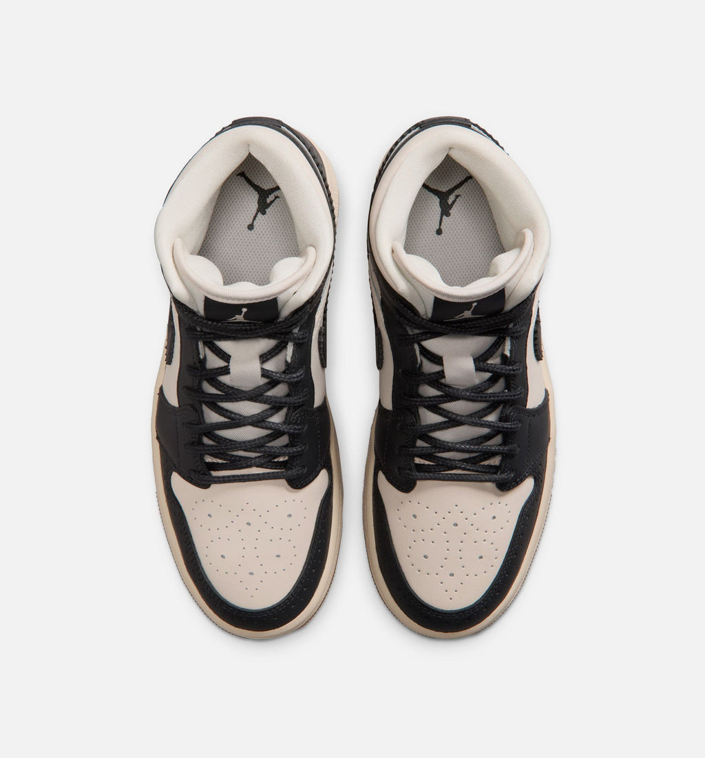 Air Jordan 1 Mid SE Women's Lifestyle Shoes - Off-Noir Chalk Pearl White