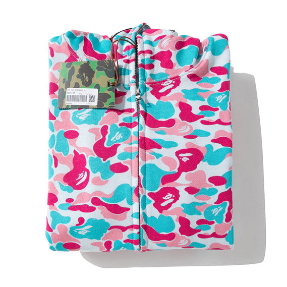 BAPE Miami City Pink Blue Camo Shark Hoodie