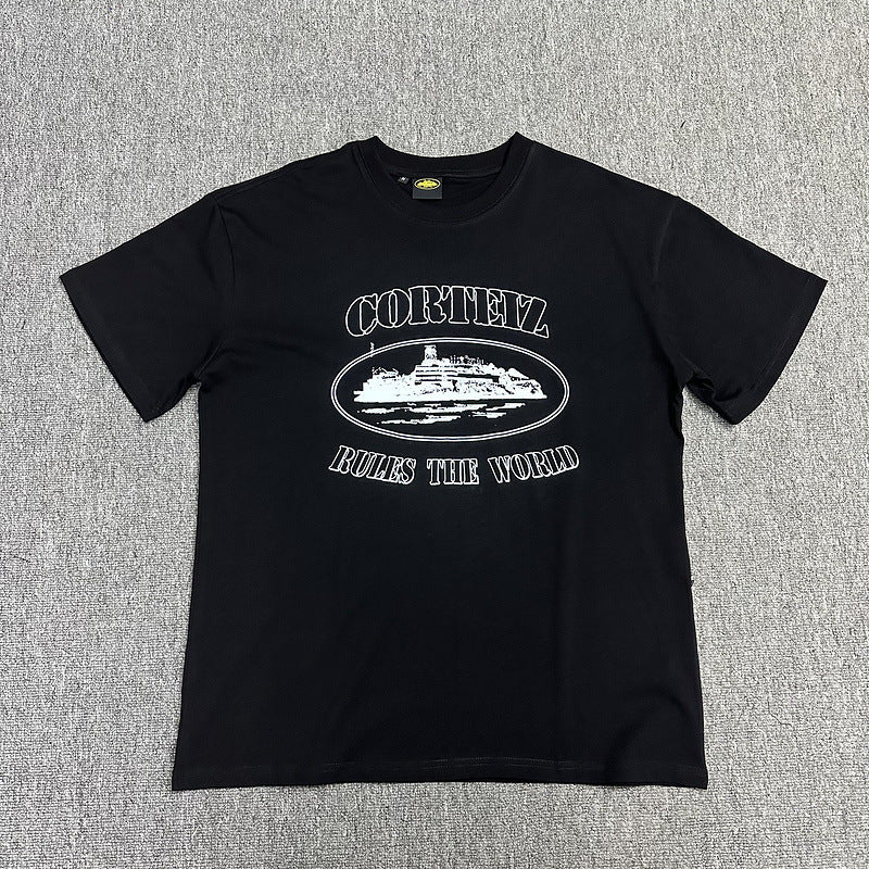 Corteiz Circle Logo Graphic Oversized Tee Streetwear Unisex