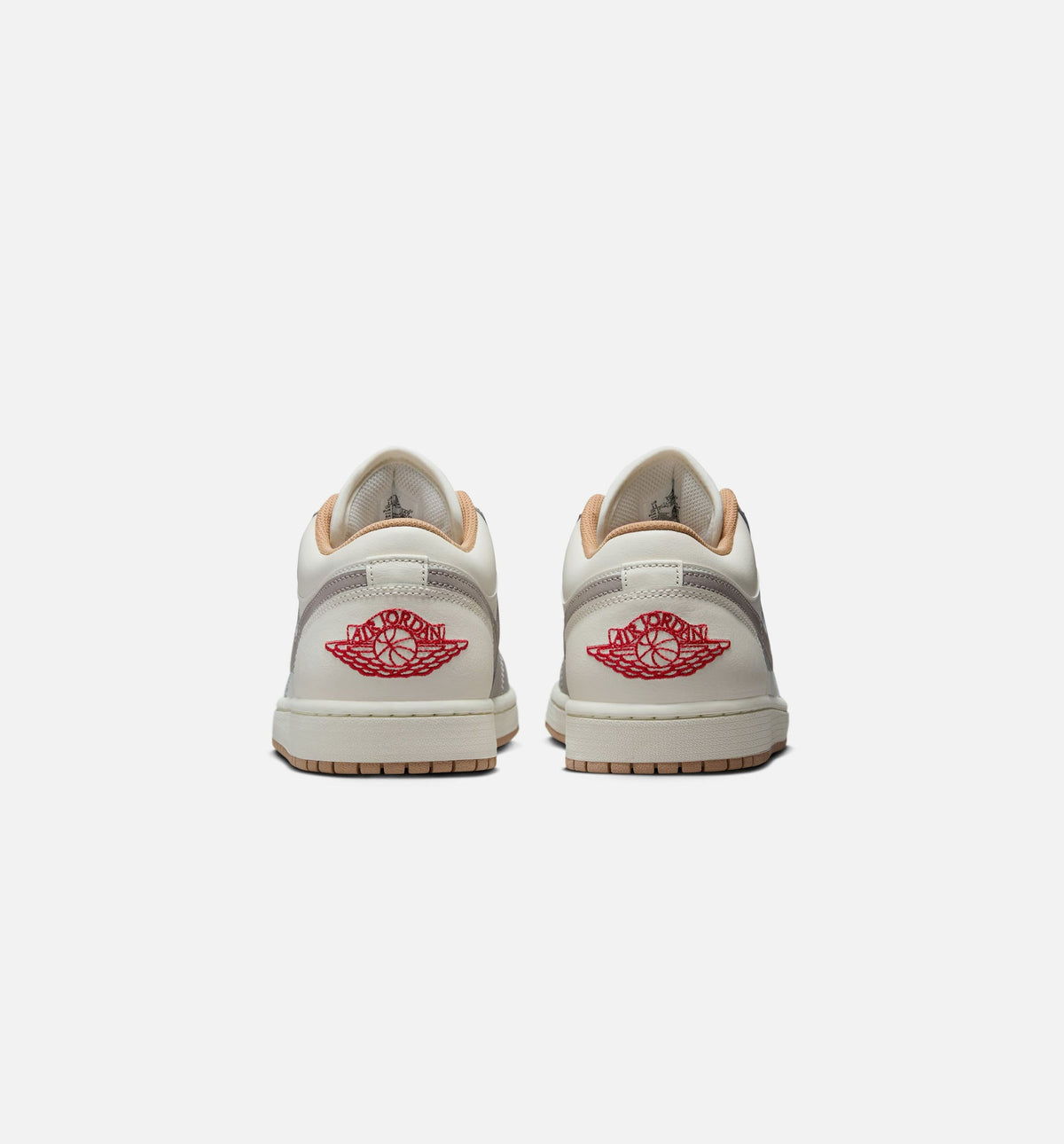 Air Jordan 1 Low Men's Lifestyle Shoes - Sail/Fire Red/College Grey/Hemp