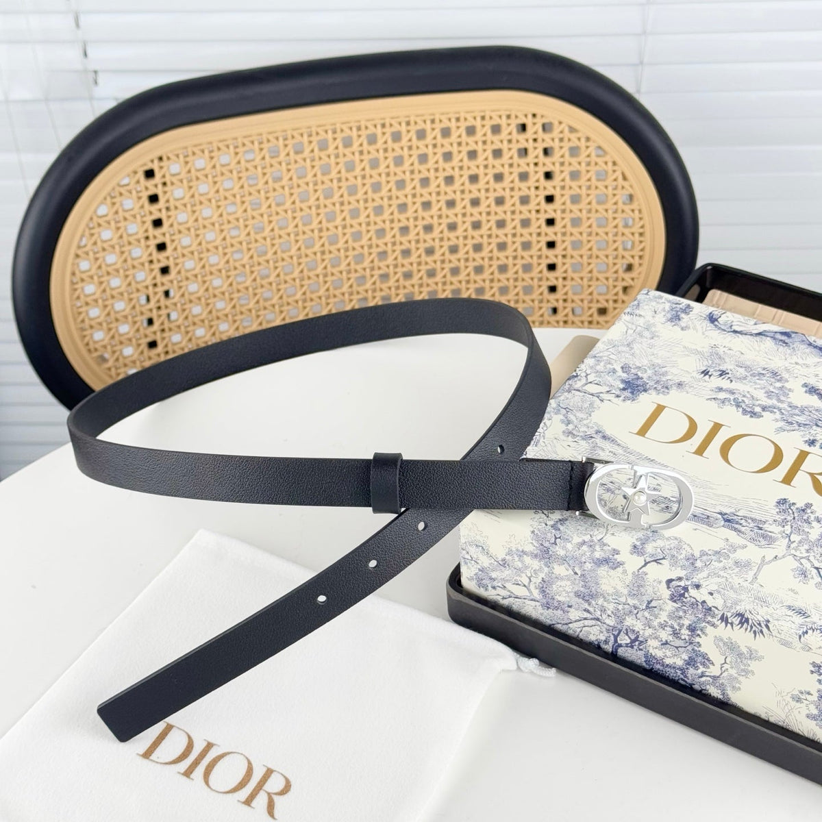 DIOR 25S BELT 20 MM IN BLACK CALFSKIN 564604