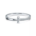 TIFFANY WIDE DIAMONDS HINGED BANGLE