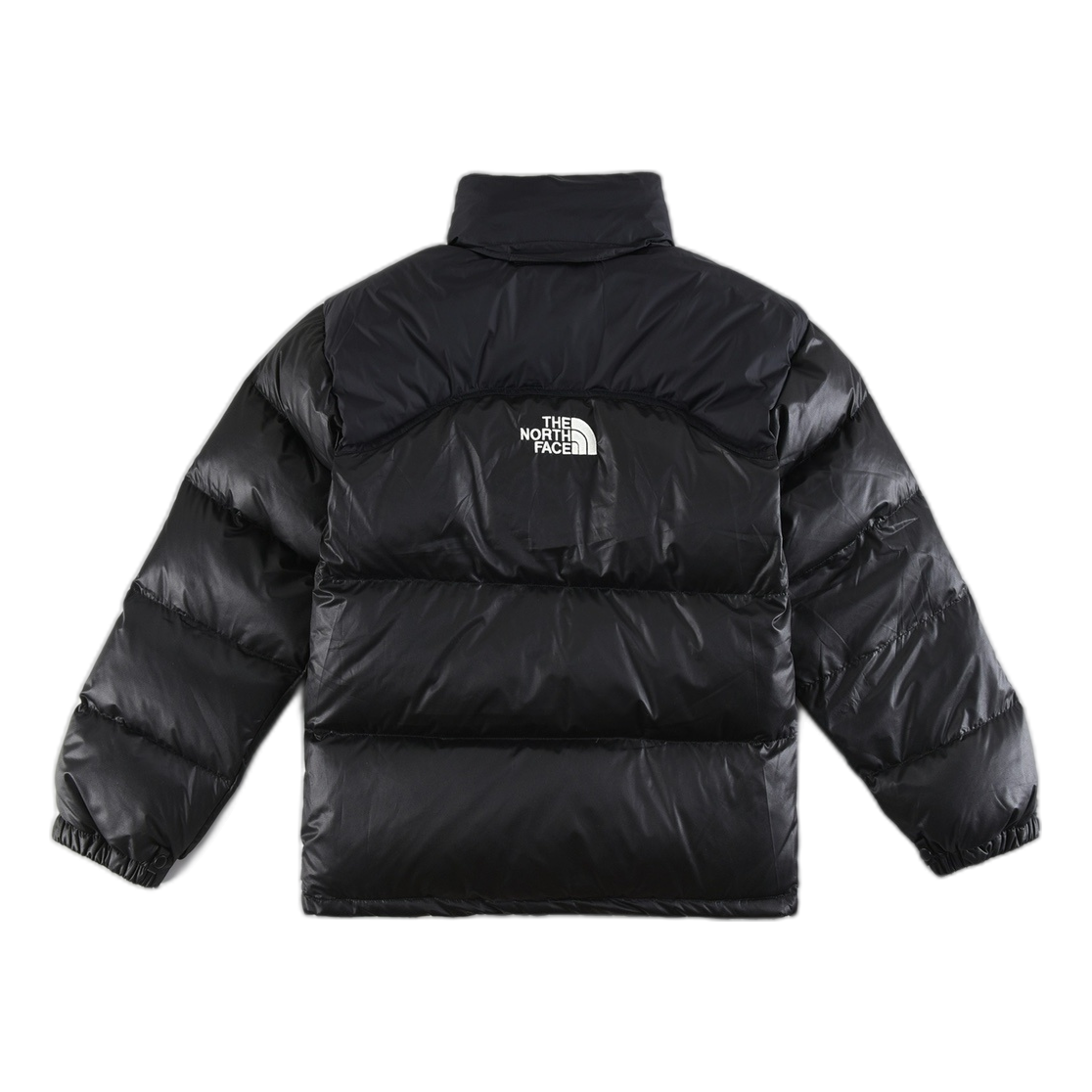 The North Face Contrast-Panel Puffer Jacket with Stand Collar
