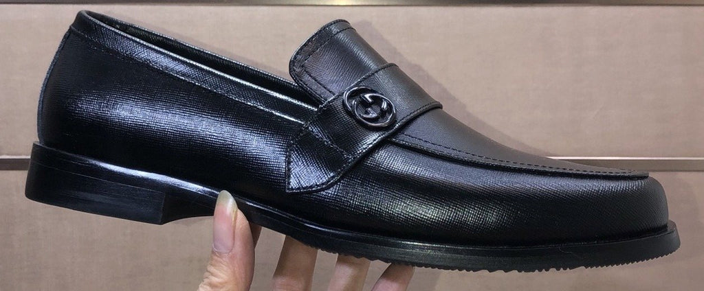 Gucci Black Leather Loafers