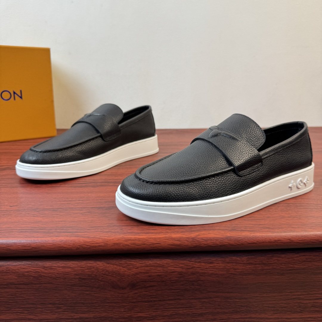 Louis Vuitton Men's White Slip-On Loafers