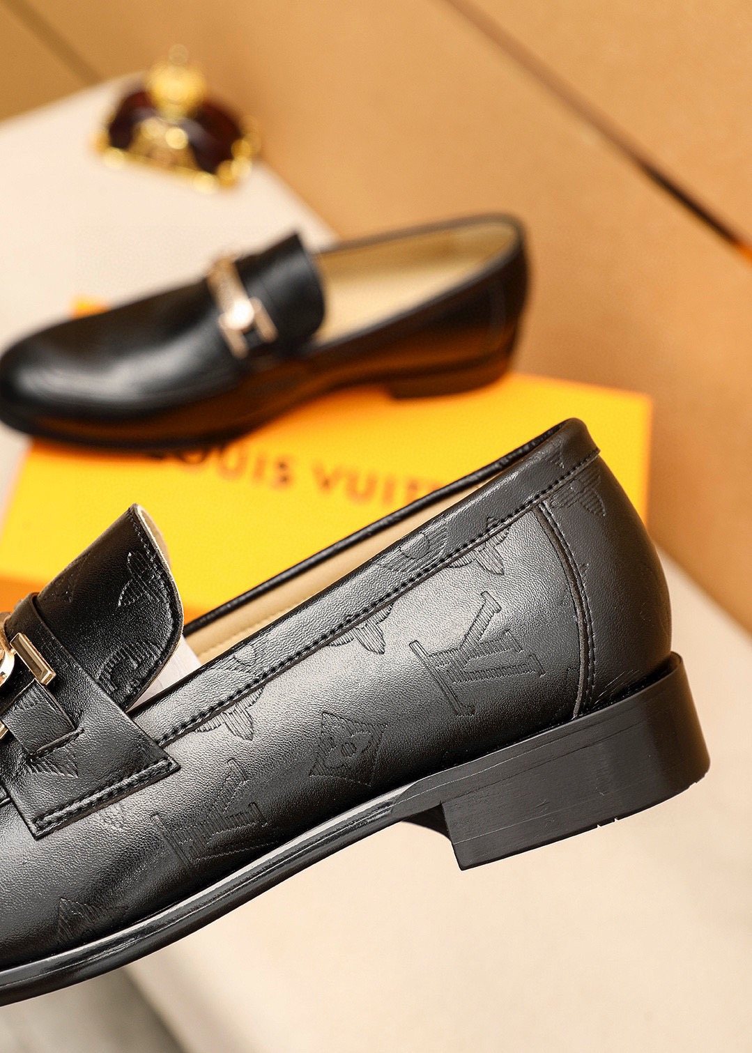 Louis Vuitton Textured Hardware Loafers