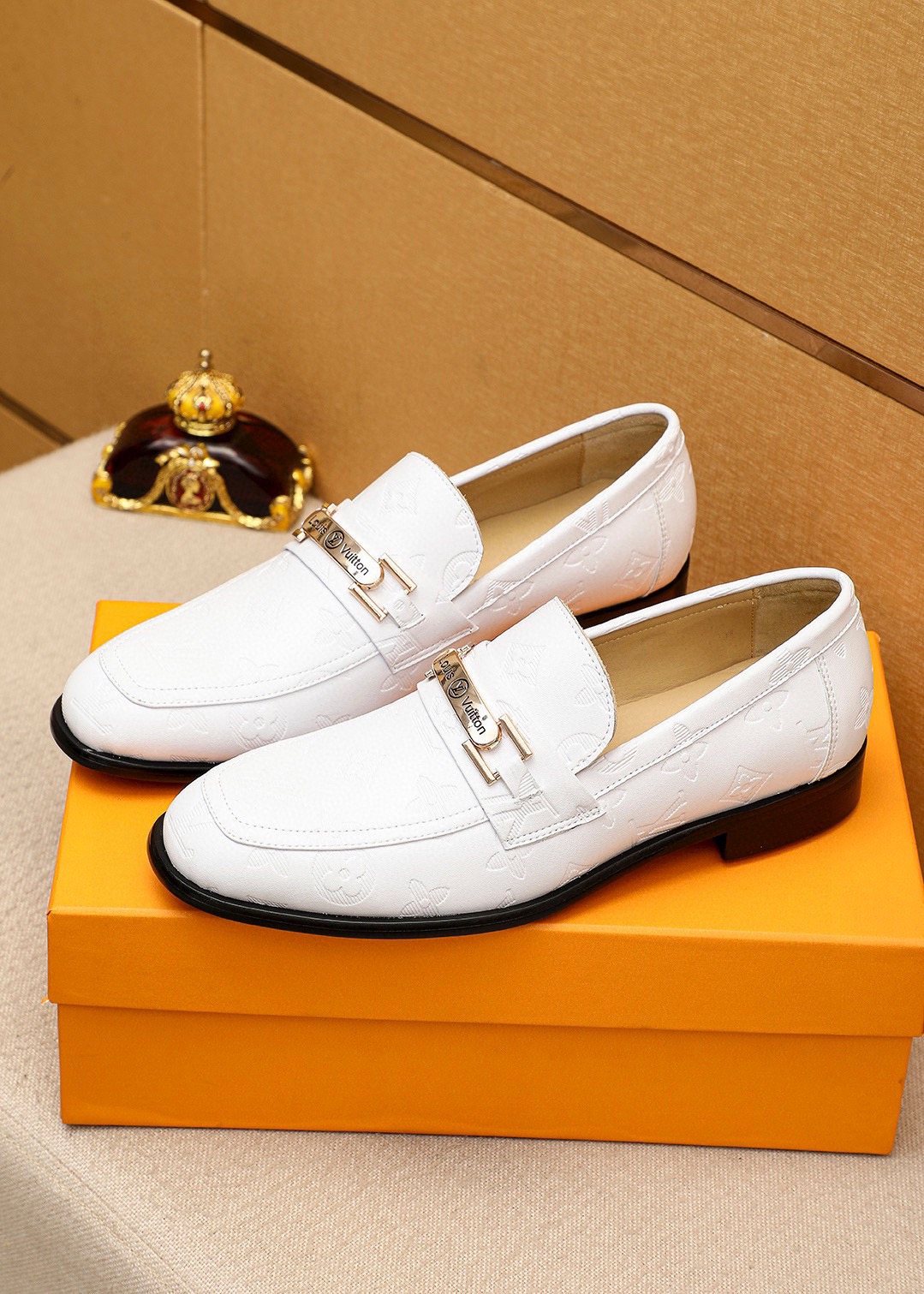 Louis Vuitton Textured Hardware Loafers