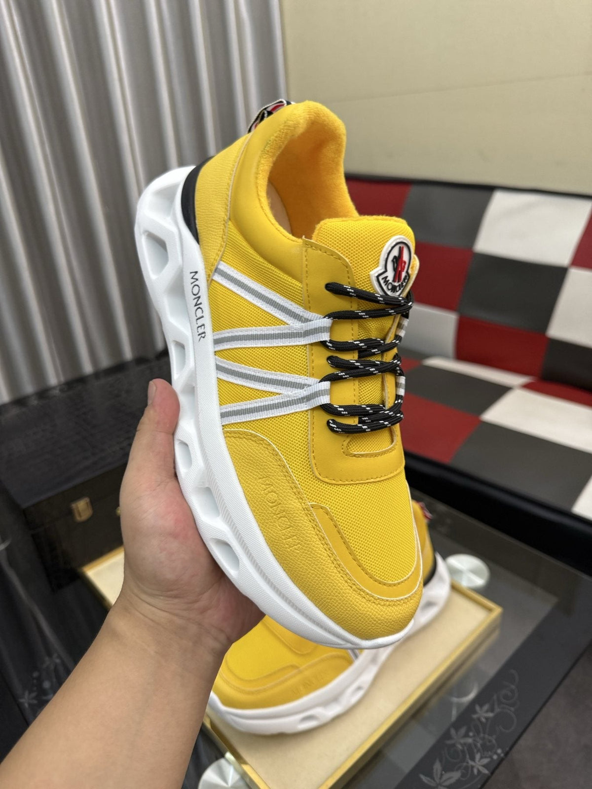 Moncler Sculpted-Sole Lace-Up Sneakers